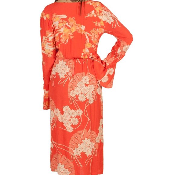 NWT Free People Mixed Print Twist Dress - Picture 3 of 4